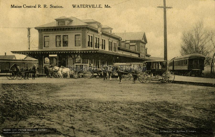 Postcard: Maine Central Railroad Station, Waterville, Maine